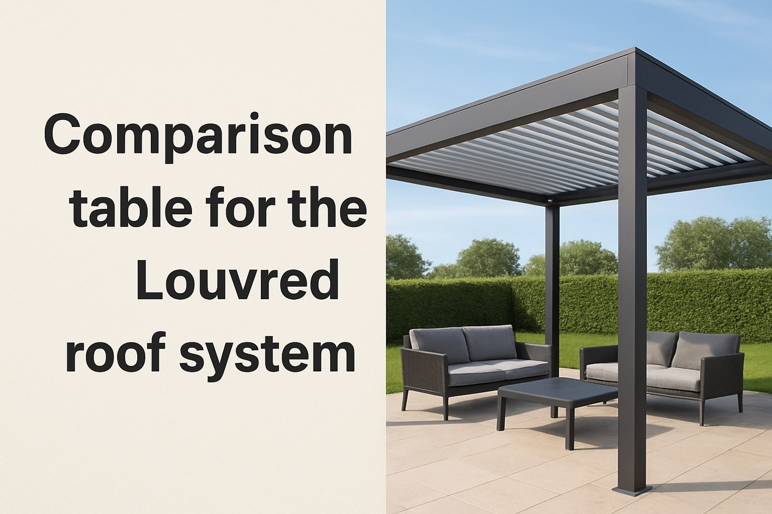 Louvre Roof Systems Explained: Costs, Features & Installation Tips for New Zealand Homes comparision table for louvred roof system