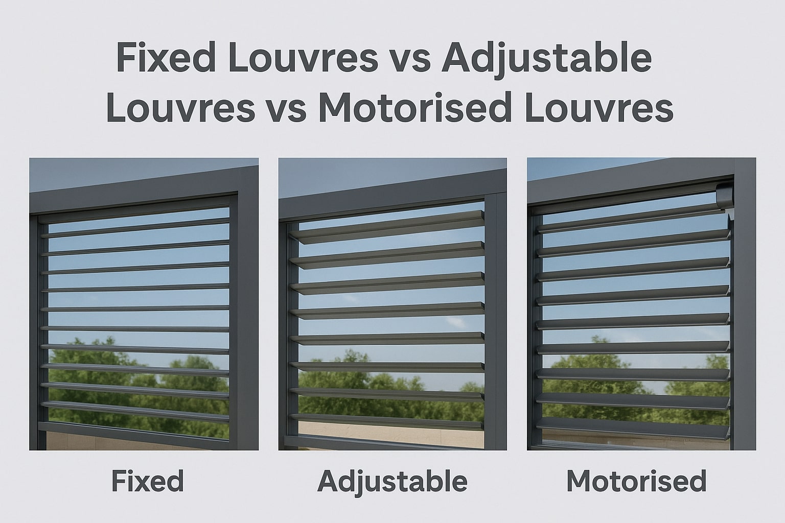 fixed vs adjustable vs motorised